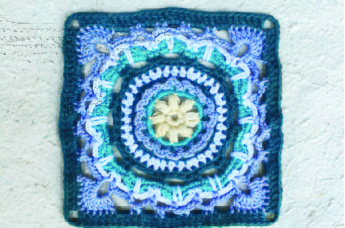 Moroccan crochet square #1