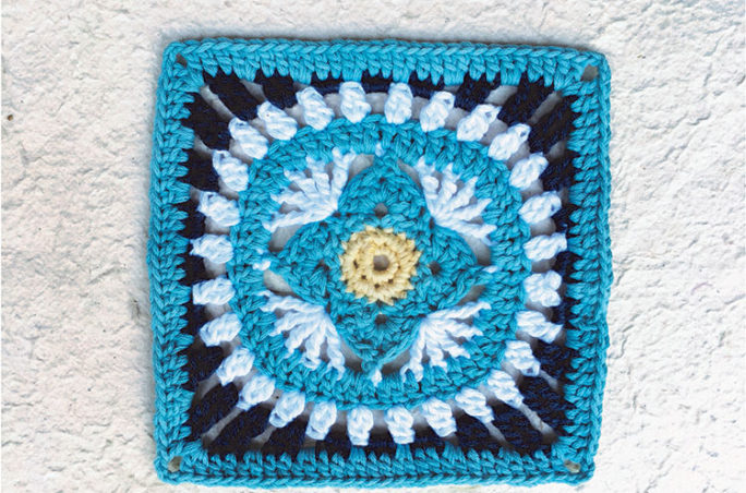 Moroccan crochet square #7